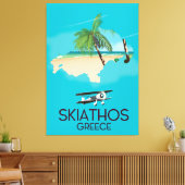 Reisposter Skiathos Griekenland Canvas Afdruk (Insitu (Woonkamer))
