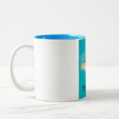 Reisposter Skiathos Griekenland Tweekleurige Koffiemok (Links)