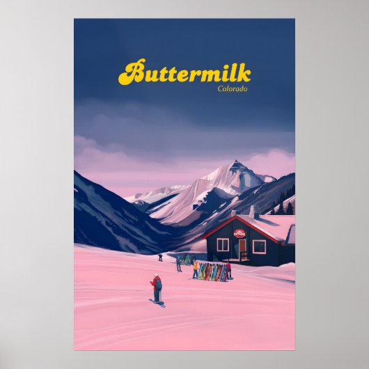 Reisposter Skigebied Buttermilk Poster (Voorkant)
