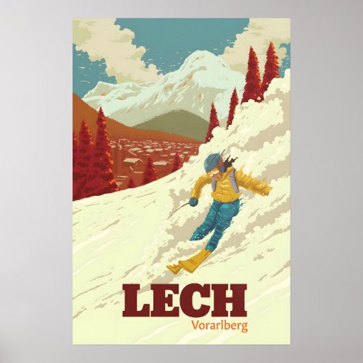 Reisposter Skigebied Lech Poster (Voorkant)