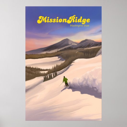 Reisposter Skigebied Mission Ridge Poster (Voorkant)