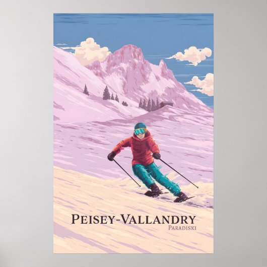Reisposter Skigebied Peisey-Vallandry Poster (Voorkant)