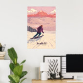 Reisposter Skigebied Seefeld Oostenrijk Poster (Thuiskantoor)