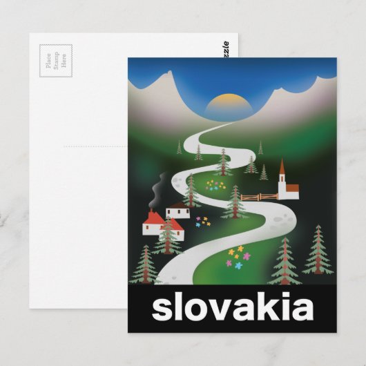 Reisposter Slowakije Briefkaart (Voorkant / Achterkant)
