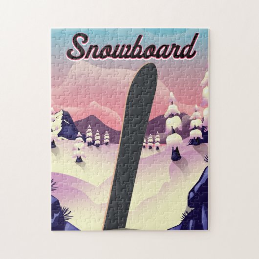 reisposter Snowboard Legpuzzel (Verticaal)
