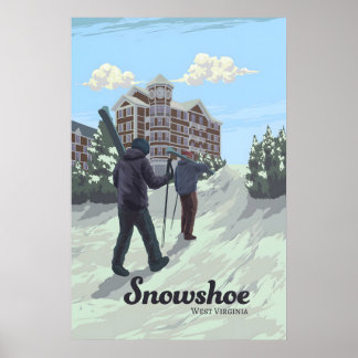 Reisposter Snowshoe West Virginia Ski Resort Poster