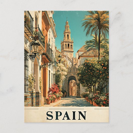 Reisposter Spanje Briefkaart (Voorkant)
