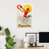 Reisposter Spanje Spaanse Kunst Strandprint Poster (Thuiskantoor)