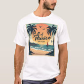 Reisposter stijl Golf van Mexico T-shirt (Voorkant)