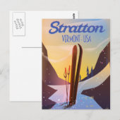 Reisposter Stratton Vermont Briefkaart (Voorkant / Achterkant)