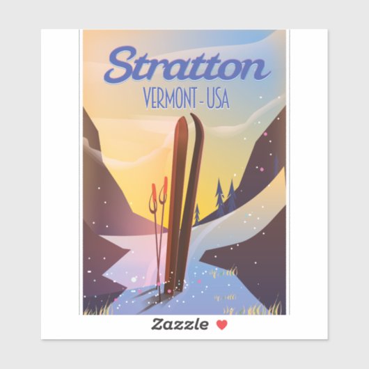 Reisposter Stratton Vermont Sticker (Vel)