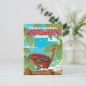 Reisposter Sumatra Indonesië Briefkaart (Staand voorkant)