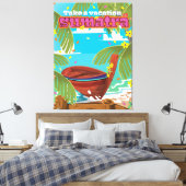 Reisposter Sumatra Indonesië Canvas Afdruk (Insitu (Slaapkamer))