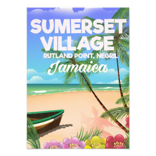 Reisposter Sumerset Village Jamaica Foto Afdruk