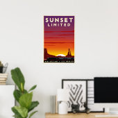 Reisposter Sunset Limited-spoorlijn Poster (Thuiskantoor)