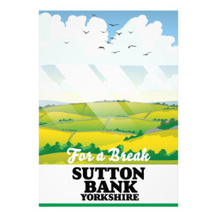 Reisposter Sutton Bank yorkshire Foto Afdruk
