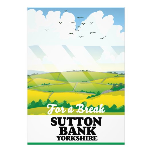 Reisposter Sutton Bank yorkshire Foto Afdruk (Voorkant)