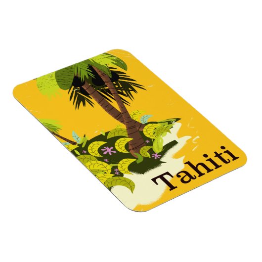 Reisposter Tahiti Retro Magneet (Rechterzijde)