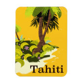 Reisposter Tahiti Retro Magneet (Verticaal)