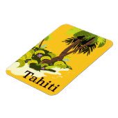 Reisposter Tahiti Retro Magneet (Linkerzijde)