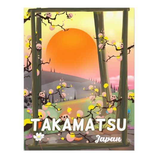 Reisposter Takamatsu japan Foto Afdruk (Voorkant)