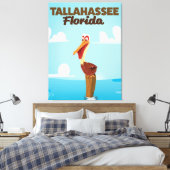 Reisposter Tallahassee Florida cartoon Canvas Afdruk (Insitu (Slaapkamer))