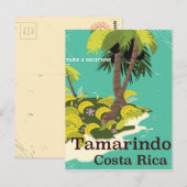 Reisposter Tamarindo Costa Rica Briefkaart (Voorkant / Achterkant)