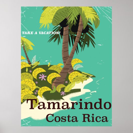 Reisposter Tamarindo Costa Rica Poster (Voorkant)