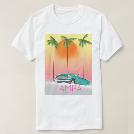  reisposter Tampa Florida T-shirt (Design voorkant)