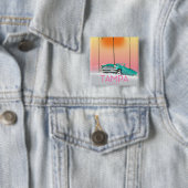  reisposter Tampa Florida Vierkante Button 5,1 Cm (In situ)
