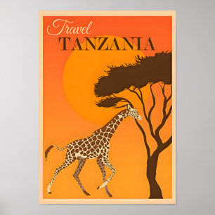 Reisposter Tanzania-Afrika Poster