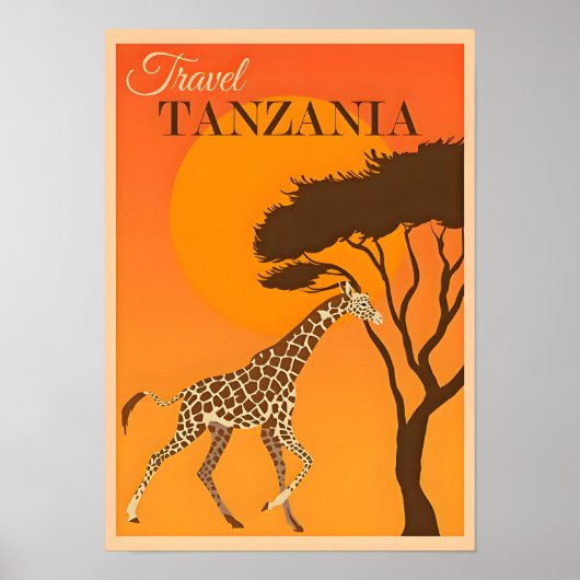 Reisposter Tanzania-Afrika Poster (Voorkant)