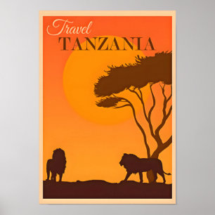 Reisposter Tanzania-Afrika Poster