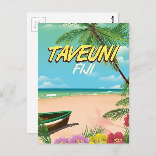 Reisposter Taveuni Fiji Briefkaart (Voorkant / Achterkant)
