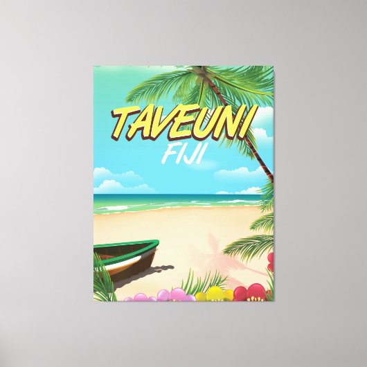 Reisposter Taveuni Fiji Canvas Afdruk (Voorkant)
