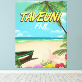 Reisposter Taveuni Fiji Canvas Afdruk (Insitu (Houten vloer))