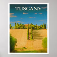 Reisposter Toscane-Italië