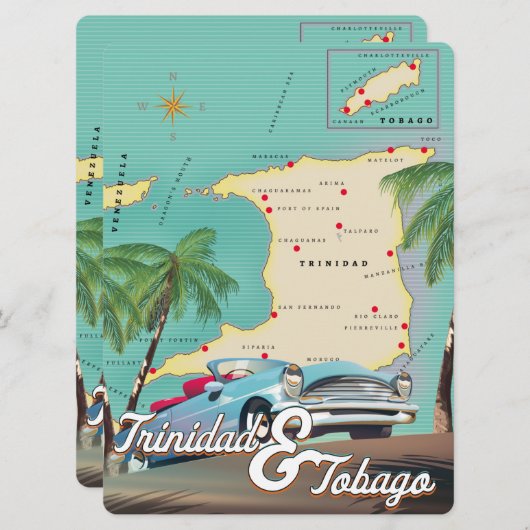 Reisposter Trinidad en Tobago (Voorkant / Achterkant)