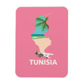 Reisposter Tunesië kaart Magneet (Verticaal)