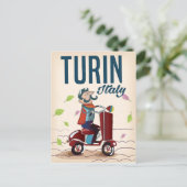 Reisposter Turijn Italië  cartoon Briefkaart (Staand voorkant)
