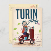 Reisposter Turijn Italië  cartoon Briefkaart (Voorkant / Achterkant)