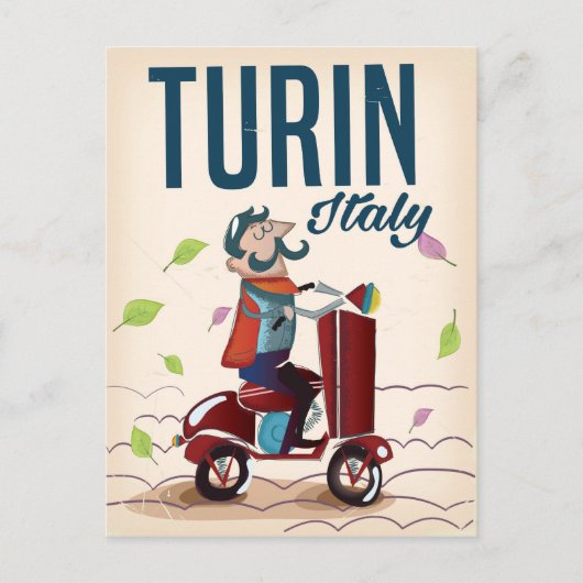 Reisposter Turijn Italië  cartoon Briefkaart (Voorkant)