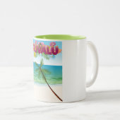 Reisposter Tuvalu-eiland Tweekleurige Koffiemok (Voorkant rechts)