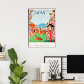  reisposter uit de jaren '30, Deer & Japans Pagoda Poster (Thuiskantoor)