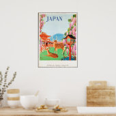  reisposter uit de jaren '30, Deer & Japans Pagoda Poster (Keuken)