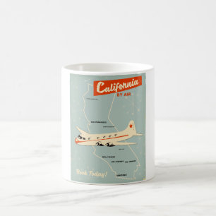 Reisposter uit de jaren 50 van California "per vli Koffiemok