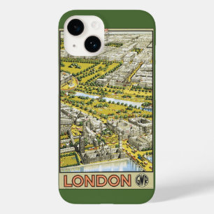 Reisposter uit het verleden, Luchtbeeld van de sta Case-Mate iPhone Case