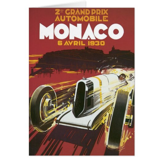 Reisposter uit het verleden, Monaco Grand Prix aut (Voorkant)