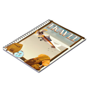 Reisposter uit het verleden notitieboek