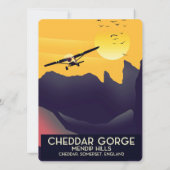Reisposter uit het verleden van Cheddar Gorge. (Achterkant)